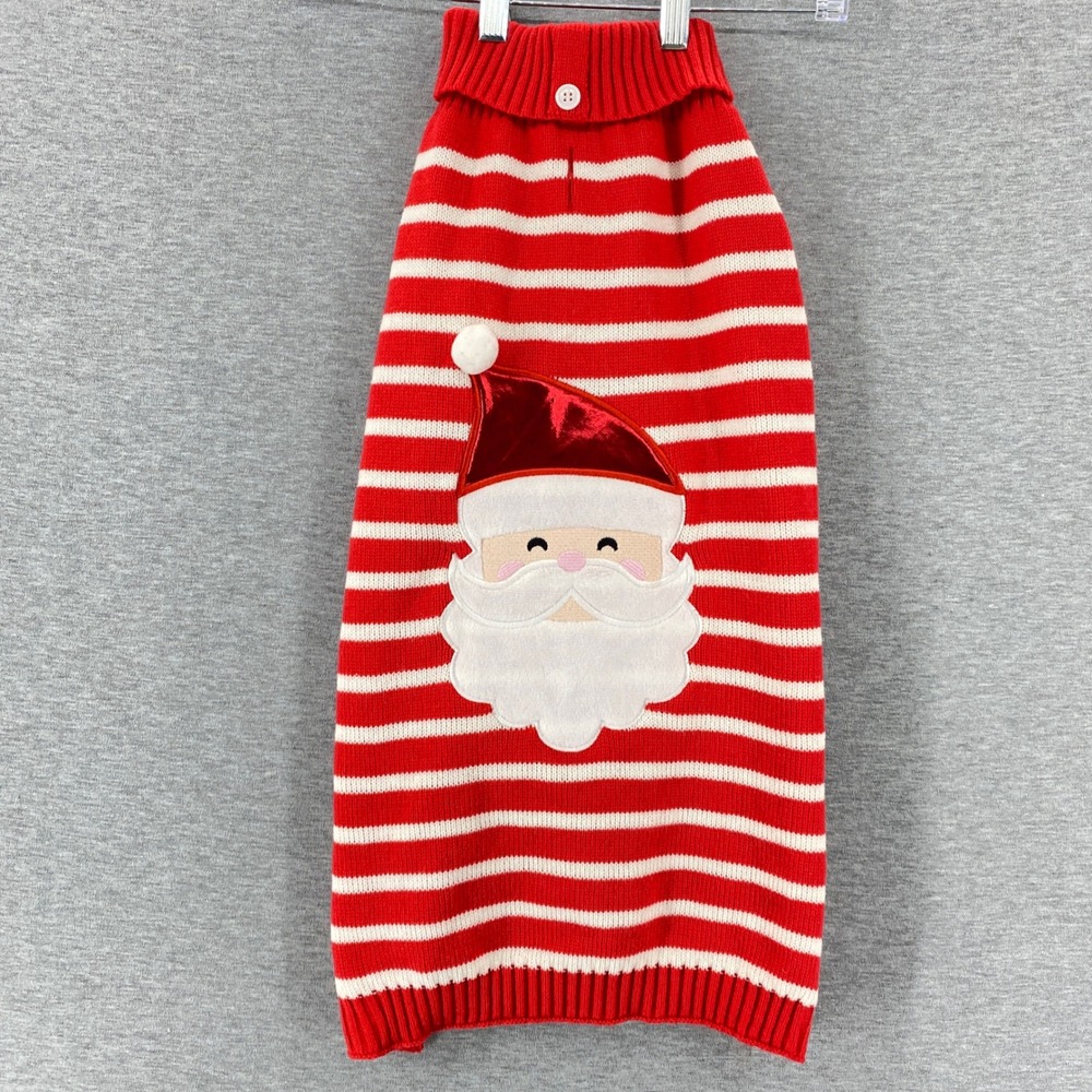 Frisco Santa Sweater Pet Dog Holiday‎ Christmas Red White Striped XXL